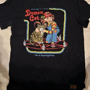 Steven Rhodes Black Demon Cat T-Shirt